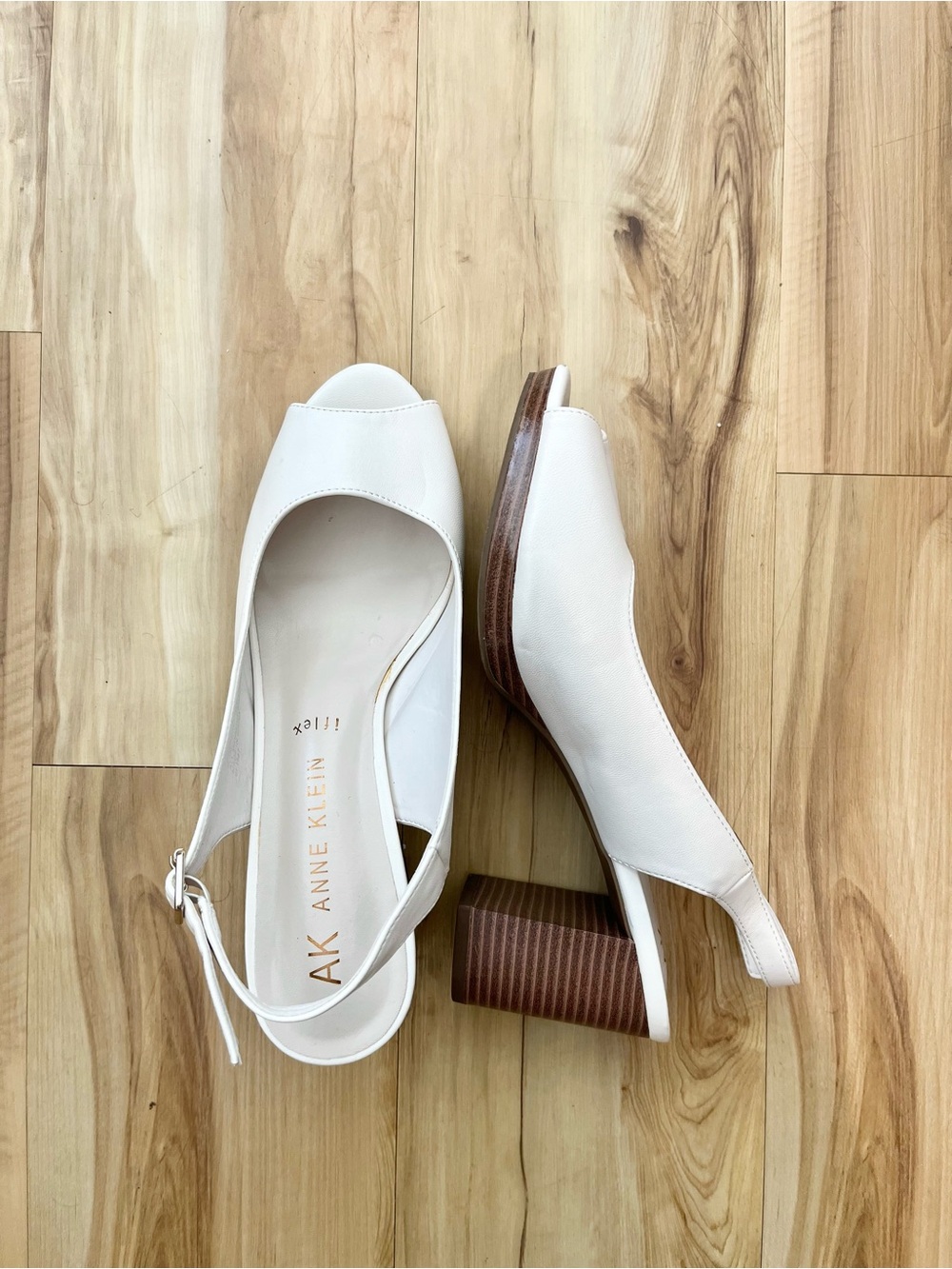 Anne Klein Peep Toe Block Heels